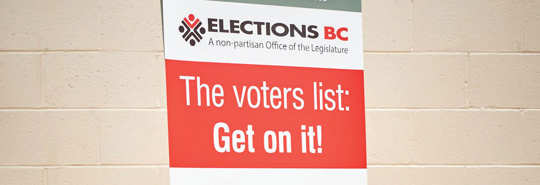 Voter registration banner